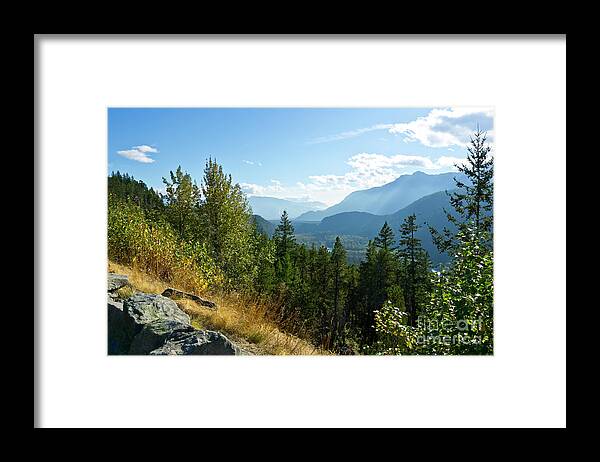 Tantaus Mountain Range Framed Print featuring the photograph Tantalus Mountain Range in British Columbia by Maria Janicki