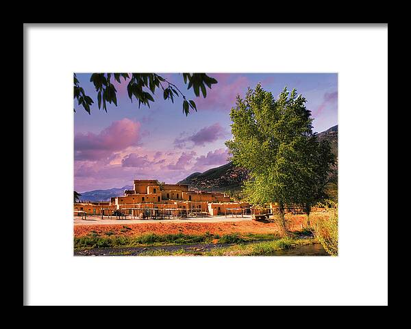 Landscapes Framed Print featuring the photograph Taos Pueblo by Micah Offman