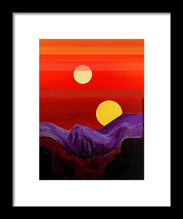 Tatooine Framed Print featuring the painting Tatooine by Joel Tesch