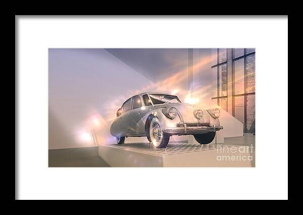 Car Framed Print featuring the photograph Tatra T87 Classic Car - Photoart by Philip Preston
