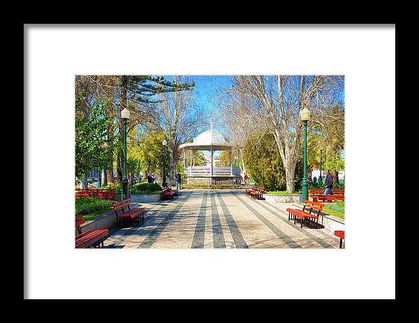 Canvas Framed Print featuring the photograph Tavira town in the Algarve, Portugal - 1 - Orton glow Edition by Jordi Carrio Jamila