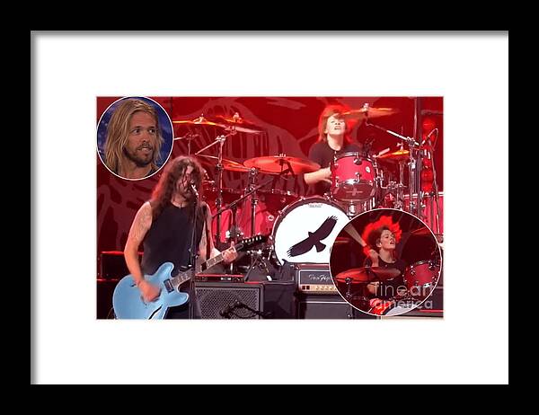 Taylor Framed Print featuring the photograph Taylor Hawkins Son by Action