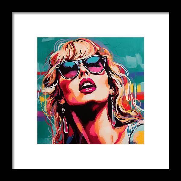 Taylor Swift Framed Print featuring the painting Taylor Swift II by Jackie Medow-Jacobson