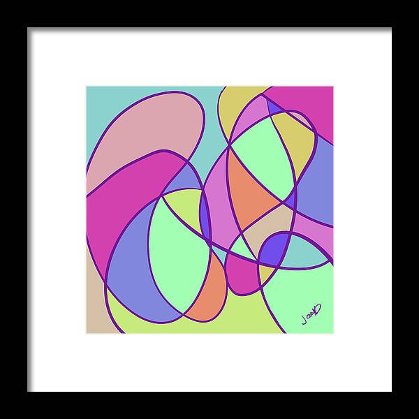 Abstract Framed Print featuring the digital art Teagan by The Dreamer's Outlet