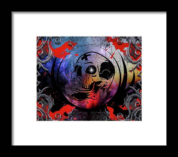 Tears Framed Print featuring the digital art Tears Of A Clown by Michael Damiani