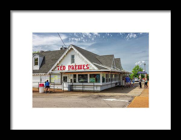 Ted Drewes Framed Print featuring the photograph Ted Drewes - Route 66 - St Louis by Susan Rissi Tregoning