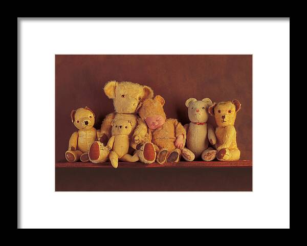 Teddy Bears Framed Print featuring the photograph Teddy Bears by Anne Geddes