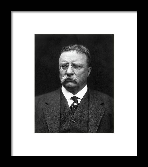 Theodore Roosevelt Framed Print featuring the photograph Teddy Roosevelt by War Is Hell Store