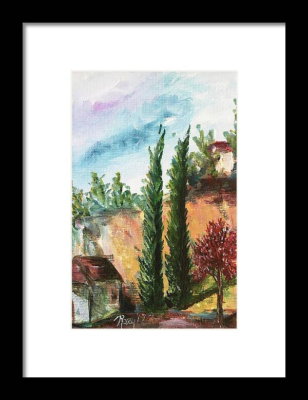 Temecula Framed Print featuring the painting Temecula Cyprus by Roxy Rich