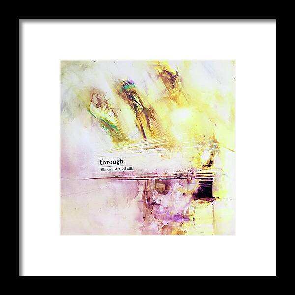 Abstract Art Framed Print featuring the painting Temple Mirage by Rodney Frederickson