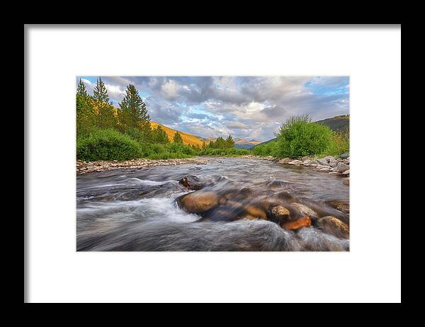 Colorado Framed Print featuring the photograph Ten mile Creek Sunset by Darren White