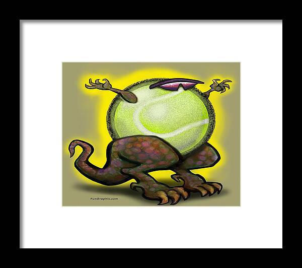 Tennis Framed Print featuring the digital art Tennis Beast by Kevin Middleton