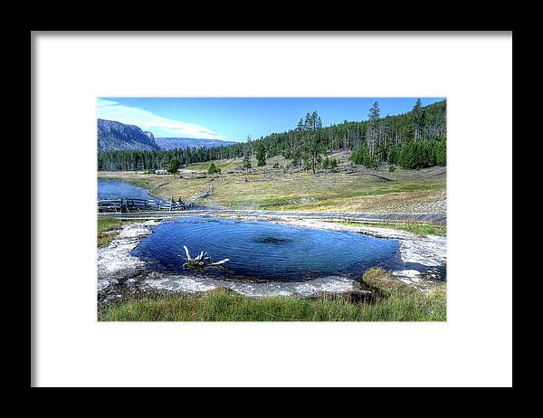 Fine Art Framed Print featuring the photograph Terrace Hot Spring by Greg Sigrist
