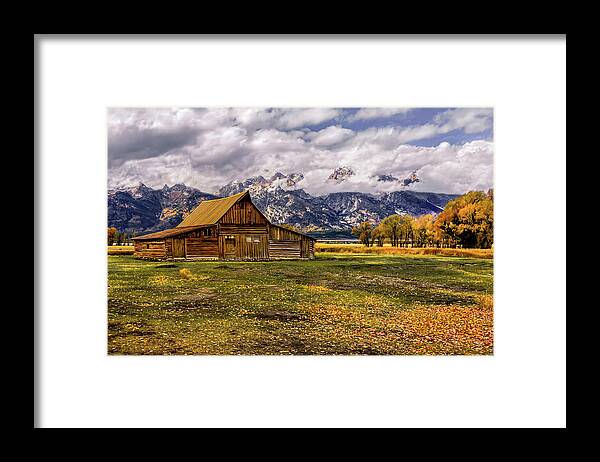 Grand Teton National Park Framed Print featuring the photograph Teton Moulton Mormon Barn by Norma Brandsberg