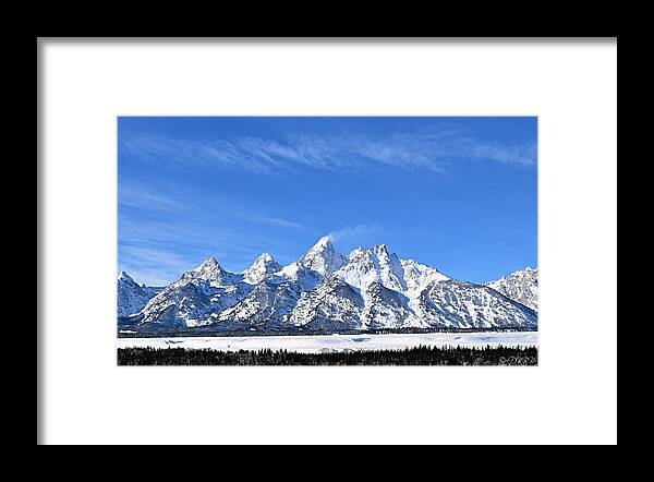 Tetons Framed Print featuring the photograph Tetons in Winter #4 by Dorrene BrownButterfield