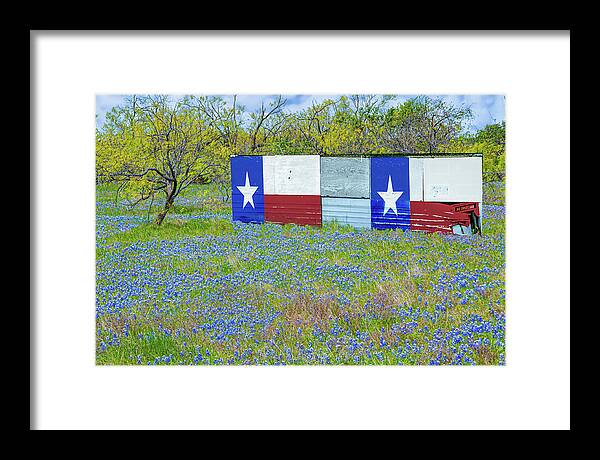 Texas Flag Framed Print featuring the photograph Texas by Terry Walsh