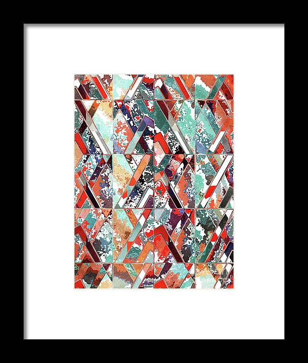 Modern Art Framed Print featuring the digital art Textured Structural Abstract by Phil Perkins
