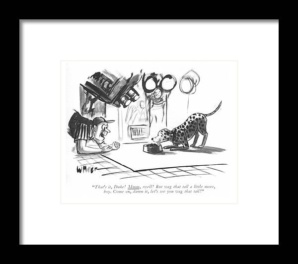  that's It Framed Print featuring the drawing That's It Duke by Warren Miller