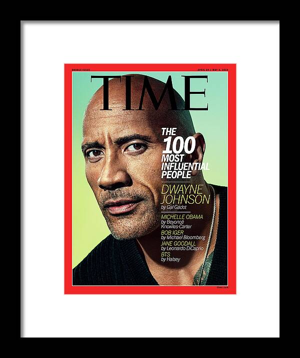 Time Framed Print featuring the photograph The 100 Most Influential People - Dwayne Johnson by Photograph by Pari Dukovic for TIME
