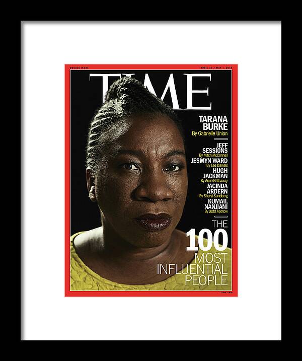 The 100 Framed Print featuring the photograph The 100 Most Influential People -Tarana Burke by Photograph by Peter Hapak for TIME