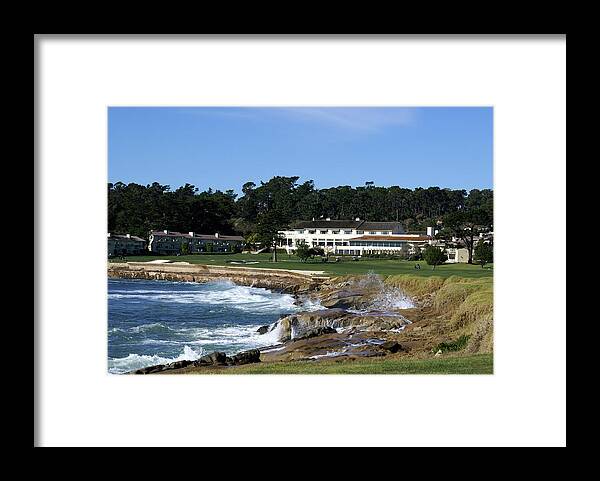 The 18th At Pebble Framed Print featuring the photograph The 18th At Pebble Beach by Barbara Snyder