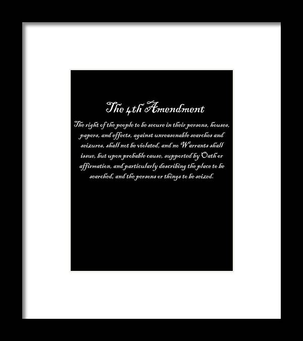 Funny Framed Print featuring the digital art The 4th Amendment by Flippin Sweet Gear
