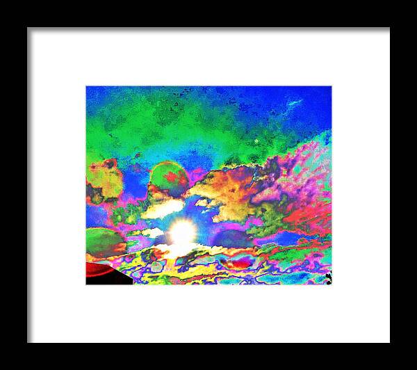 Sun Framed Print featuring the photograph Abstract Sun and Sky by Andrew Lawrence