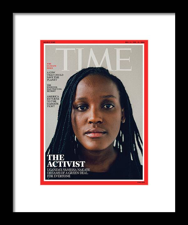 Vanessa Nakate Framed Print featuring the photograph The Activist - Vanessa Nakate - The Climate Issue by Photograph by Mustafah Abdulaziz for TIME