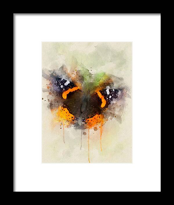 Butterfly Framed Print featuring the digital art The Admiral by Geir Rosset