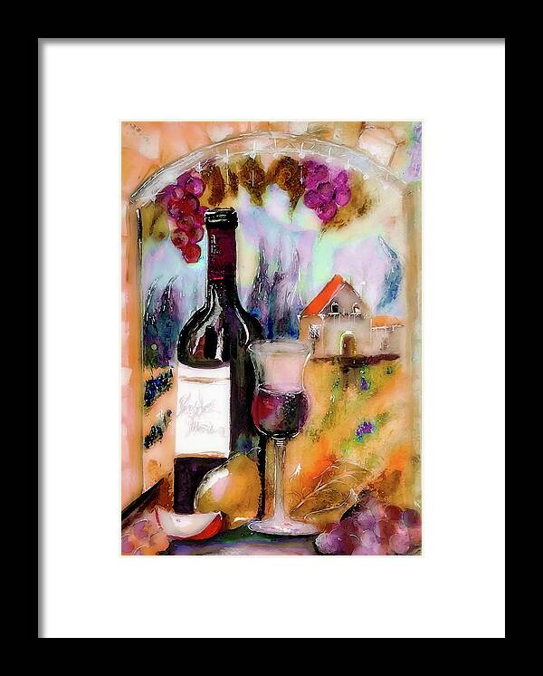 Vineyard Framed Print featuring the painting The Alcove Opening To The Vineyard House by Lisa Kaiser