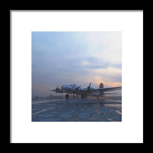 B-17 Framed Print featuring the painting The Aluminum Overcast by Adam Burch