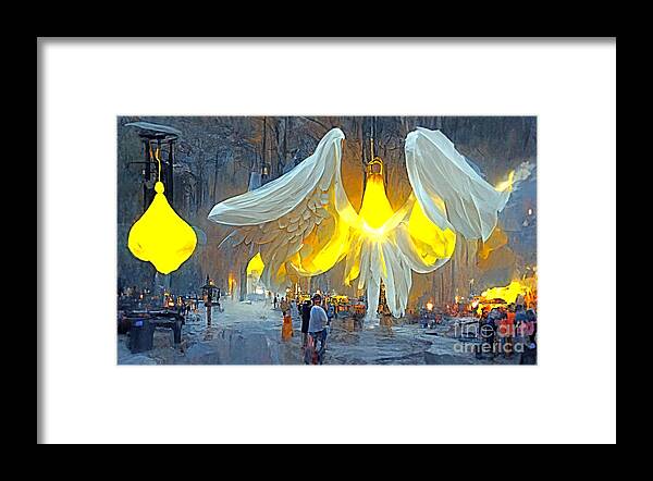Angel Framed Print featuring the digital art The Angel by Framed AI
