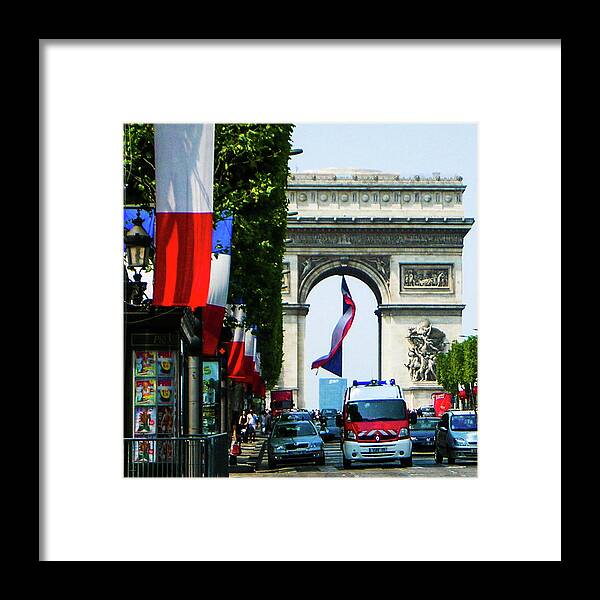 France Framed Print featuring the photograph The Arc de Triomphe by Jim Feldman