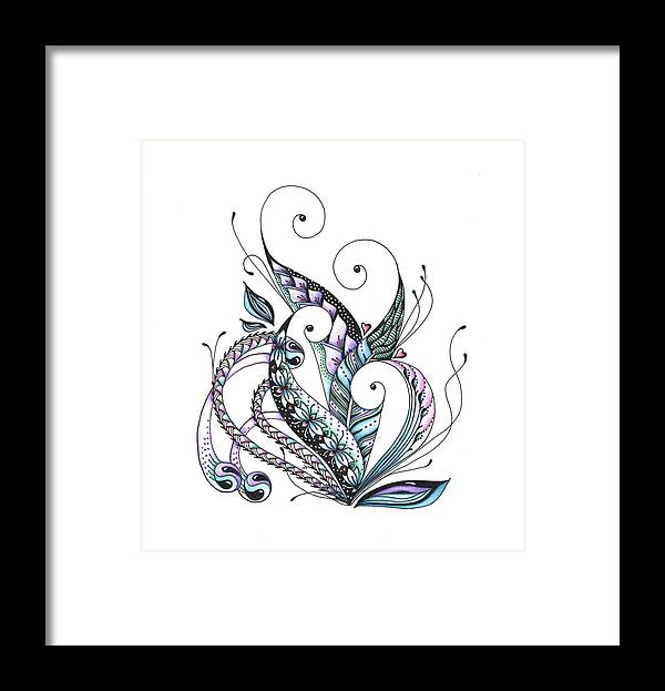Zentangle Framed Print featuring the drawing The Artistry of Caregiving by Jan Steinle