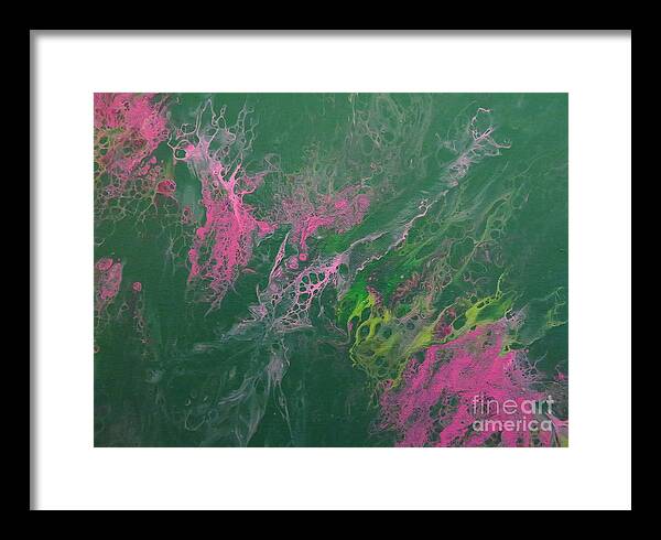 Abstract Framed Print featuring the painting The A's Have It by Sonya Walker