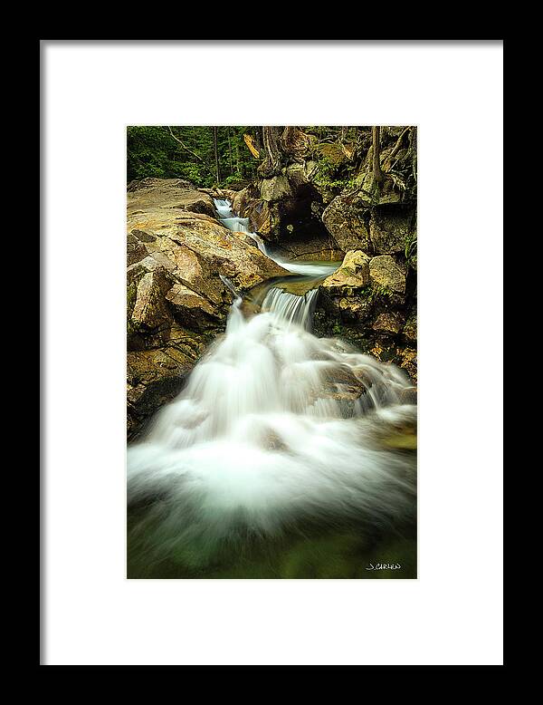 Landscape Framed Print featuring the photograph The Basin Falls by Jim Carlen