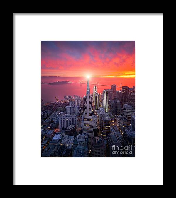 Aerial Framed Print featuring the photograph The Beacon by Hey Engel