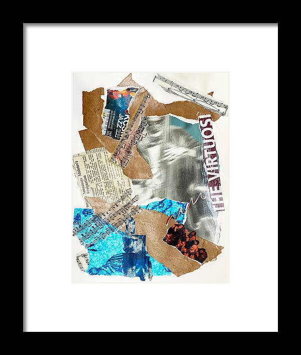 Collage Framed Print featuring the mixed media The Beat Goes On by Jessica Levant