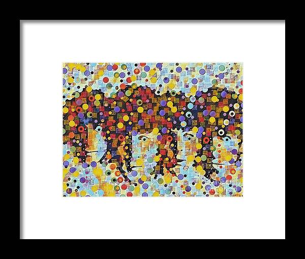 Abstract Beatles Music Concert Rock And Roll Celebrity Star Bag Cushion Towel Mask Framed Print featuring the painting The Beatles Abstract 1 by Bradley Boug
