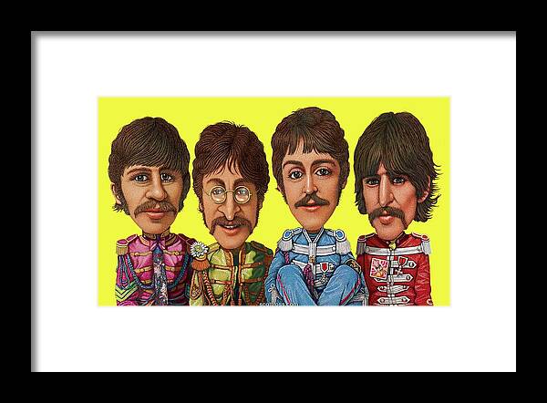 60's Framed Print featuring the digital art The Beatles by Scott Ross