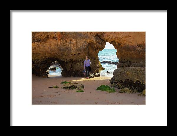 Algarve Framed Print featuring the photograph The beautiful beach of Tres Castelos - 4 Picturesque Edition by Jordi Carrio Jamila