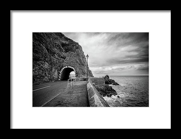 Black Framed Print featuring the photograph The Black Arch by Nigel R Bell