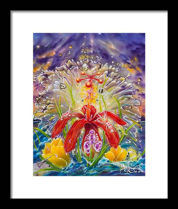  Framed Print featuring the painting The Bloom by Joel Salinas III