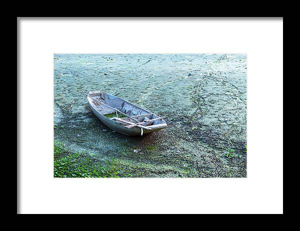 Northern Vietnam Framed Print featuring the photograph The Boat at the dry lake by Dubi Roman