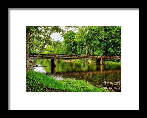 Footbridge Framed Print featuring the photograph The Bridge to Osceola by Shelia Hunt