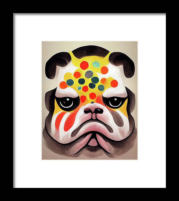 Yayoi Framed Print featuring the painting The Bulldog - Composition 6 by March So-ma