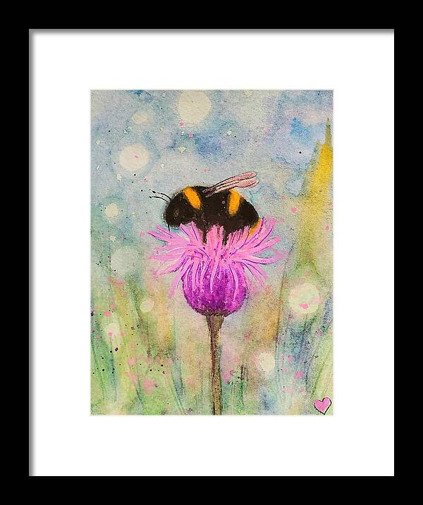 Painting Framed Print featuring the painting The Bumble Bee by Deahn Benware