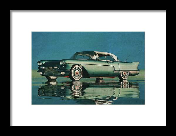 Classic Car Framed Print featuring the digital art The Cadillac Eldorado Brougman From 1957 by Jan Keteleer