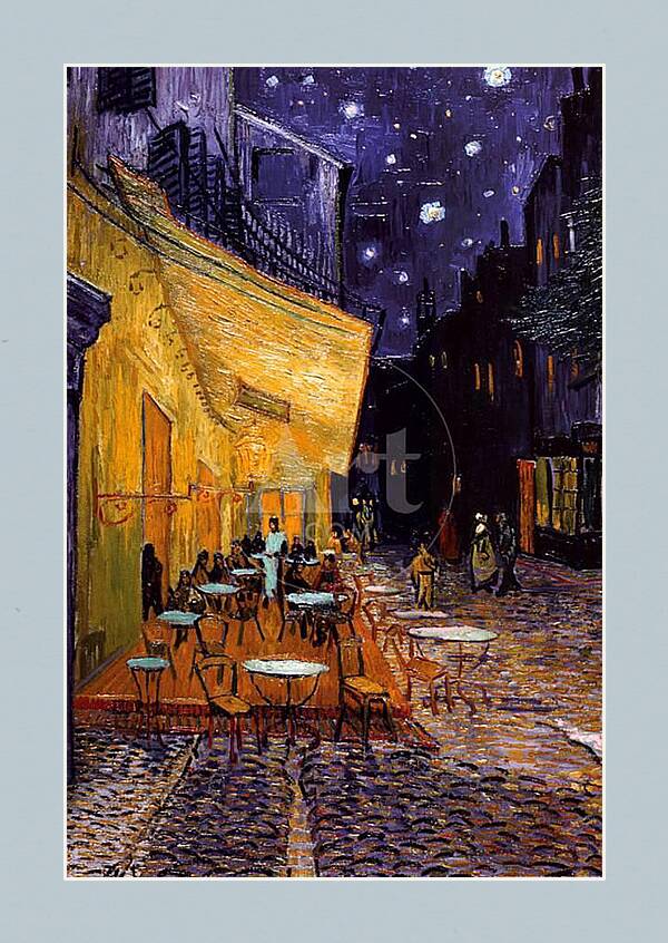 The Cafe Terrace on the Place du Forum  Arles at Night by Owen Page