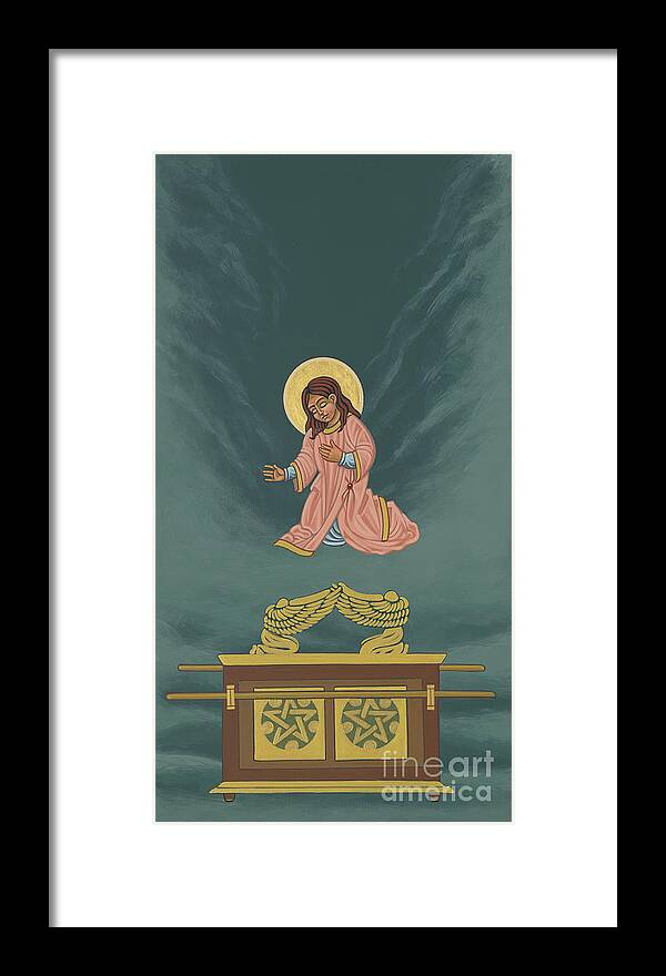 The Child Mary Soon To Become The Ark Of The Covenant Framed Print featuring the painting The Child Mary Soon To Become The Ark of the Covenant by William Hart McNichols